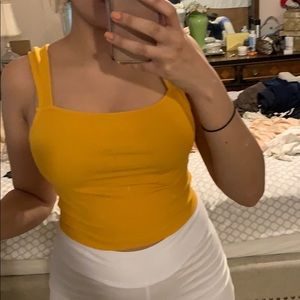 Yellow crop top